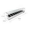Koolmore 71" Refrigerated Countertop Condiment Prep Rail Sandwich Prep Station with Sneeze Guard SCDC-8P-SG
